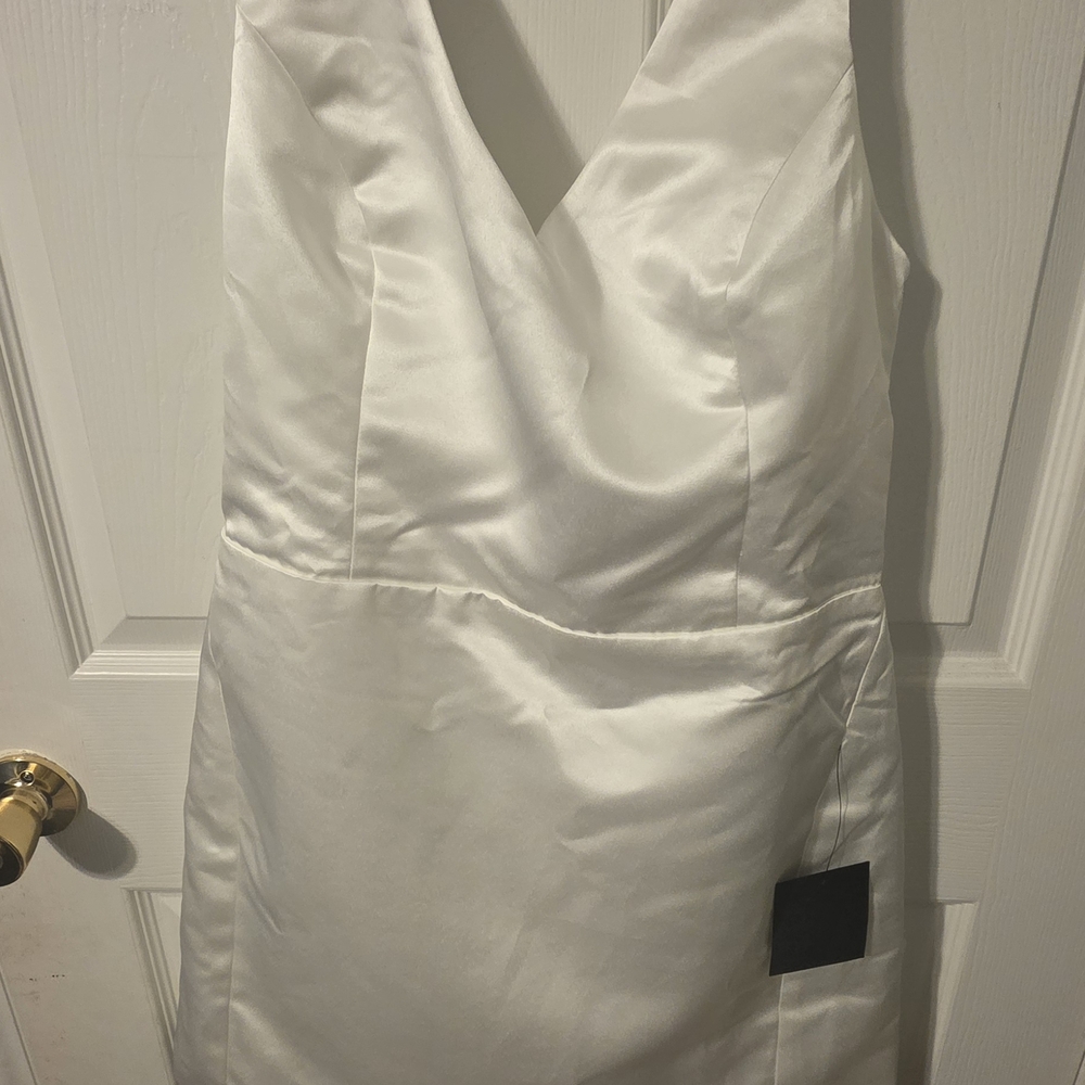 Lulu's Ivory Satin Wedding Dress